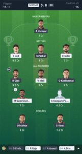 MSCMR vs NBB Today’s Dream11 Fantasy Team