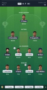 ETS vs AA Today’s Dream11 Fantasy Team