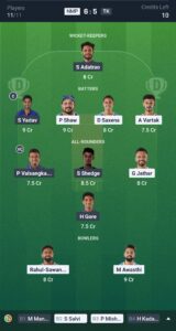 NMP vs TKMNE Today’s Dream11 Fantasy Team