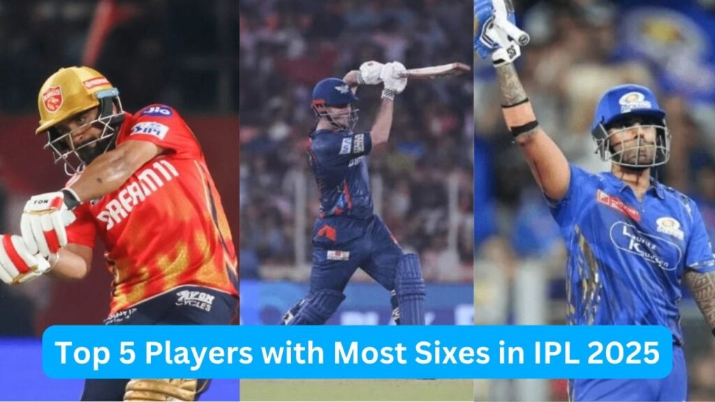 Top 5 Players with Most Sixes in IPL 2025