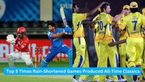 Rain-shortened cricket games have proven time and again to be full of adrenaline, strategy twists, and thrilling moments. These five matches demonstrate that when rain cuts overs, it doesn’t reduce excitement—it amplifies it. They remind us that cricket’s true charm isn’t in length, but in intensity, unpredictability, and brilliance under pressure. In the battle against time and rain, players adapt—and legends are born.